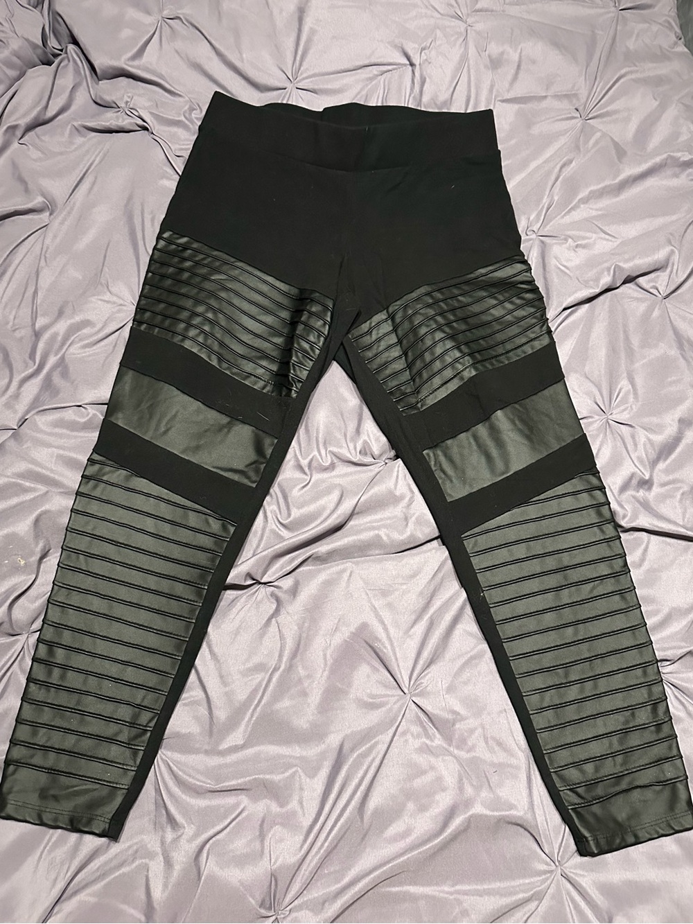 Platinum Legging – Moto Faux Leather Black
